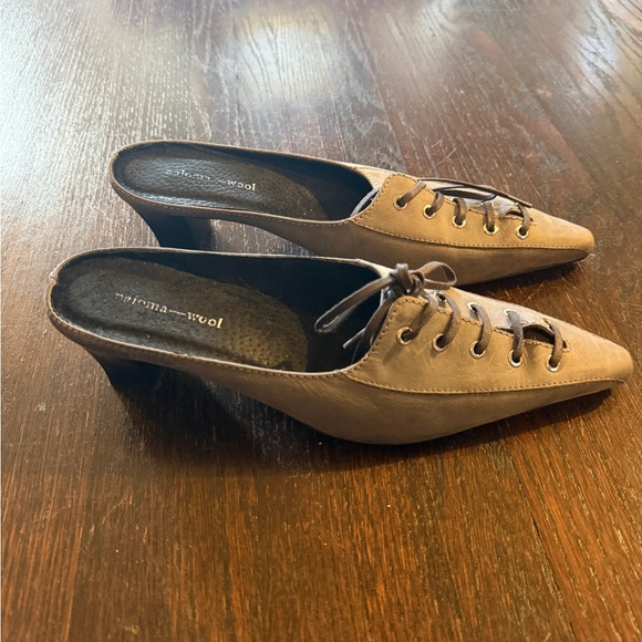 Paloma Wool Grey Lace-Up Puy Pointy Toe Mules - Picture 4 of 4